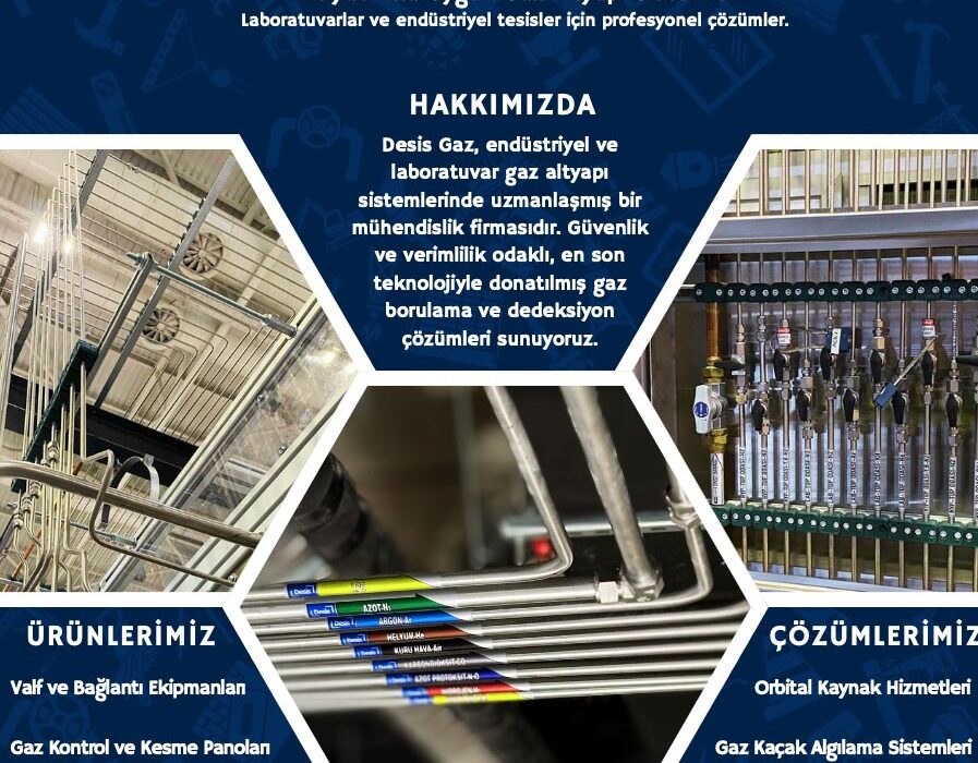 gaz altyapı sistemleri, endüstriyel gaz tesisatı, gaz kaçak algılama, bağlantı ekipmanları, laboratuvar gaz sistemleri, paslanmaz çelik borulama, sızdırmazlık çözümleri, gaz dedeksiyon sistemleri, manifold sistemleri, orbital kaynak