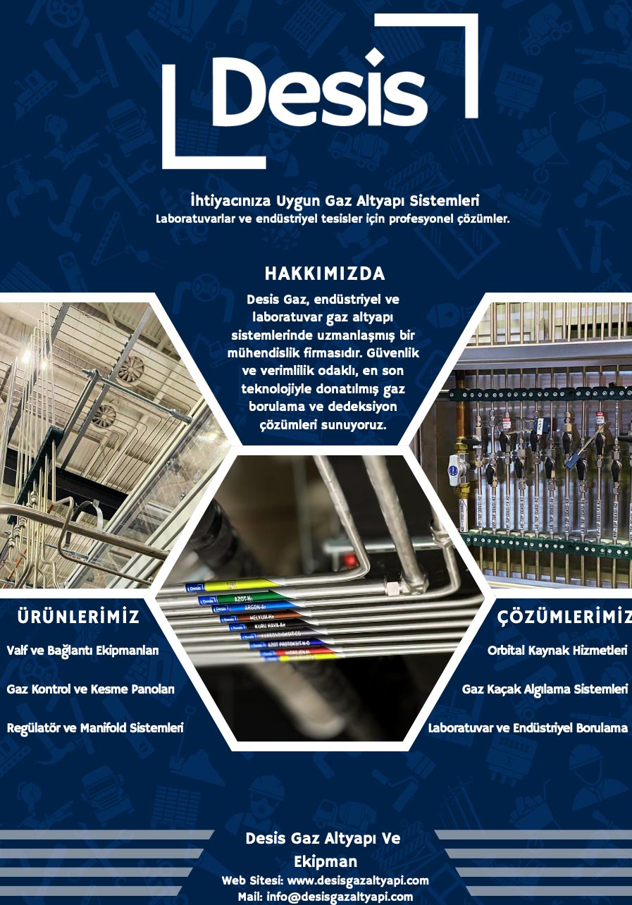 gaz altyapı sistemleri, endüstriyel gaz tesisatı, gaz kaçak algılama, bağlantı ekipmanları, laboratuvar gaz sistemleri, paslanmaz çelik borulama, sızdırmazlık çözümleri, gaz dedeksiyon sistemleri, manifold sistemleri, orbital kaynak